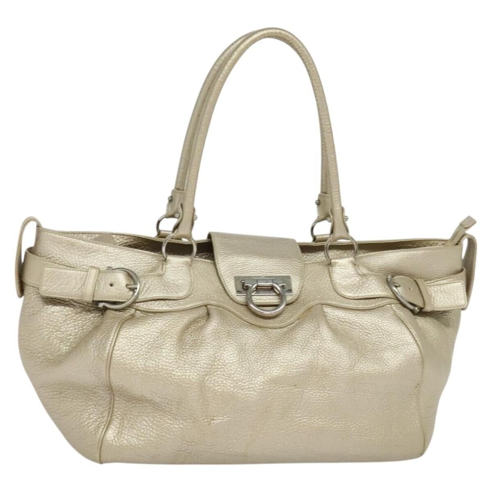 Salvatore Ferragamo Gancini Tote Leather